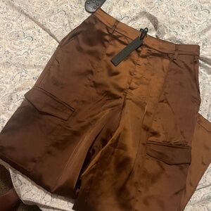 House of harlow satin cargo pants NWT